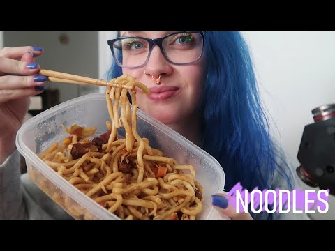 ASMR Eating Pork Belly Udon Noodles (Eating Sounds) 🍜