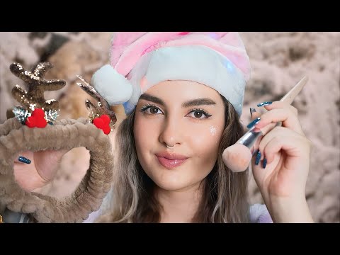 ASMR Atención Personal Mamá NOEL Te maquilla para la cena de NAVIDAD Ale ASMR