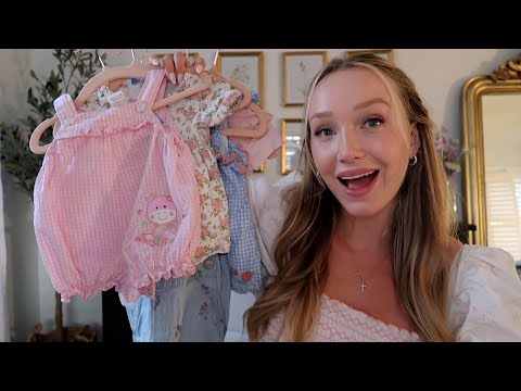 ASMR Thrift Haul | Baby Clothes, Books & Home