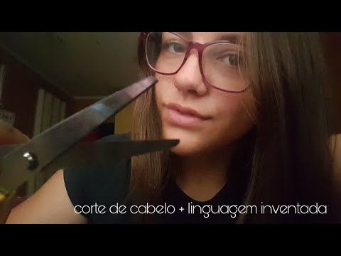 ASMR • haircut roleplay + unintelligible whispering