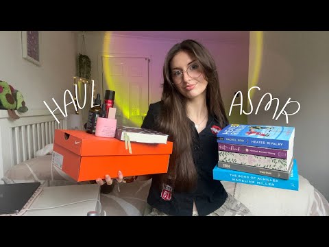 ASMR haul like we’re on FaceTime! (clothes, books, makeup, skincare)