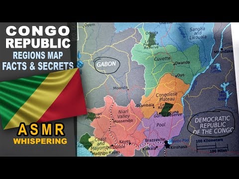 ASMR: CONGO Republic Regions Map Outline | Key Facts and Highlights | ASMR maps and facts