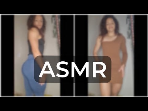 ASMR • Try-on Haul | Experimentando roupas novas + scratching clothes 