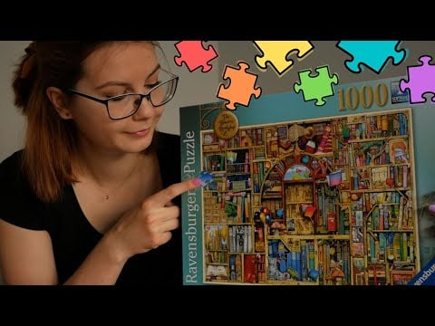 ASMR [PL] | relaks przy puzzlach 🧩 | śledzenie konturów, szelest, sortowanie, bliski szept po polsku