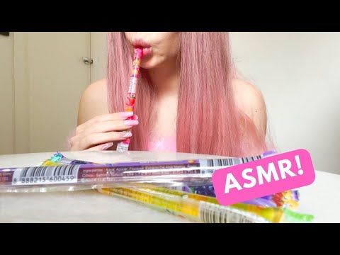 ASMR Eating Jelly Sticks 🍮