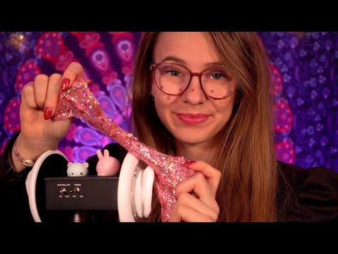 ASMR SLIME in your EARS ↬ Crunchy, Sticky, SATISFYING ༶⋆˙⊹ | Sophia ASMR