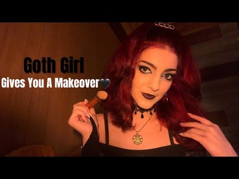 ASMR Goth Girl Gives You A Makeover🖤 (assortment of fluffy brush sounds)