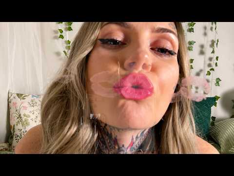 Lipstick Kisses on Glass 💄 Relaxing ASMR Mouth Sounds | No Talking