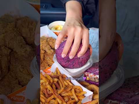 EATING POPEYES AND BURGER KING #shorts #viral #mukbang