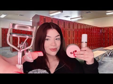 ASMR doing your makeup for the first day of school ( fast & aggressive)