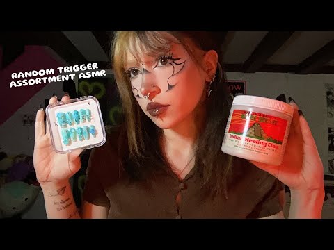 Random Trigger Assortment ASMR | Long Nail Tapping & Scratching, Lid Sounds, Rambling, Whispering