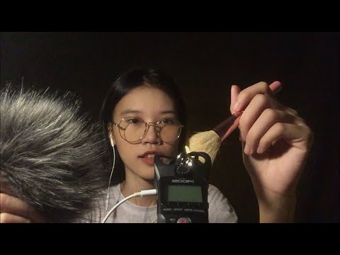 ASMR จักจี้หู ปัดหู แคะหู ซ้าย-ขวา | Brushing Mic, Ear Cleaning ASMR