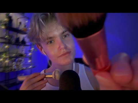 ASMR │💤Brushing Your Face & Brushing Sounds - Relaxing, For Sleep😴