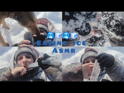 Ice eating ASMR 🥶🧊