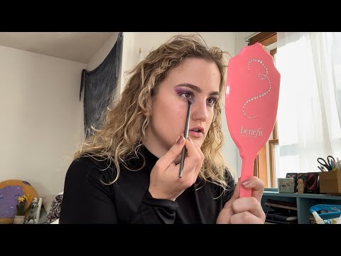 ASMR skincare routine & makeup tutorial morning grwm (SLAY eyeshadow, but i HATE it?!)