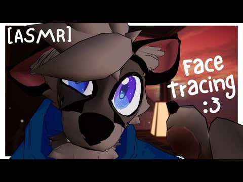 [Furry ASMR] Tracing your face until you sleep :3 [Sleep-aid] [Soft-spoken] [Visual triggers]