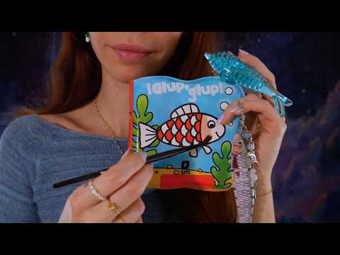 ASMR | Glup glup 🐠 livre crinkly, peinture magique et petits animaux