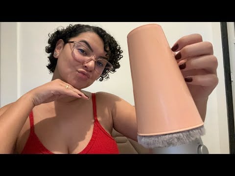 ASMR:TAPPING NO COPO + MOUTH SOUNDS 