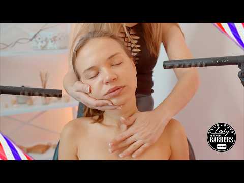 ASMR Head and Ear Massage by Barber Lady Marta to Jess