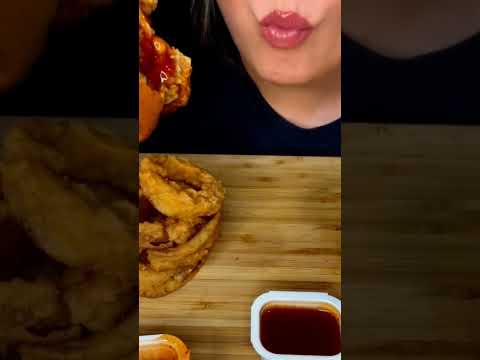 ASMR POPEYES Spicy Chicken Sandwich! #shorts #asmr #viral