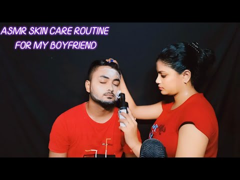 ASMR  SKIN CARE ROUTINE FOR MY BOYFRIEND