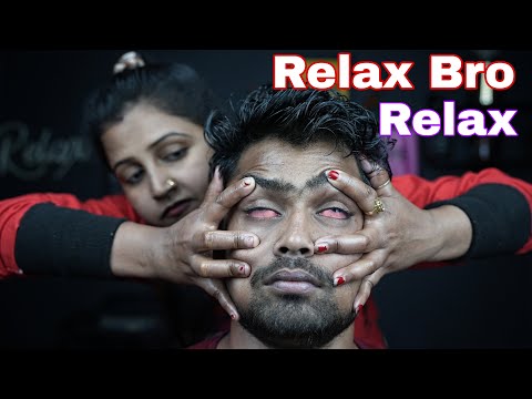 Relax Bro-Relax Your Soul | ASMR Head Massage By Indian Lady Barber Chaitali | Tapping & Scratching