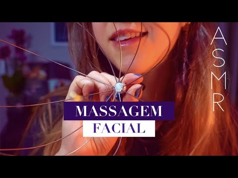 ASMR relaxando CADA PARTE do seu ROSTO bemmm delicadamente - massagem facial, carinho e +