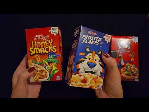 ASMR | Mini Cereal Puzzles Show & Tell w/Assembly (Whisper)