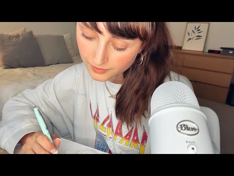 ASMR ~ Drawing / Pencil Sketching (gum chewing, mouth sounds, no talking while drawing)