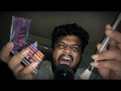 ASMR Spit Painting Makeup 👅
