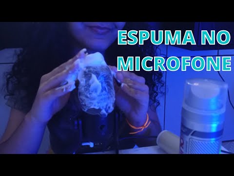 ASMR- ESPUMA DE BARBEAR NO MICROFONE,PINCEL NO MICROFONE