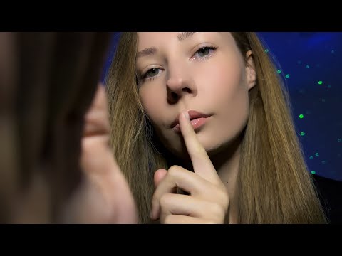 ASMR Shushing You To Sleep 😴 (No Talking) Hand Movements, Breathing, Face Touching With Soft Music 🎶