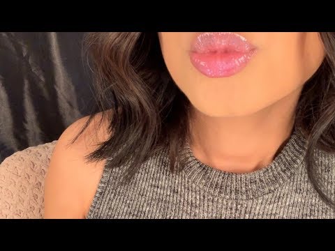 ASMR  |TAPPING, TONGUE CLICKING, HAND MOVEMENTS, MOUTH SOUNDS, LIP GLOSS APPLICATION