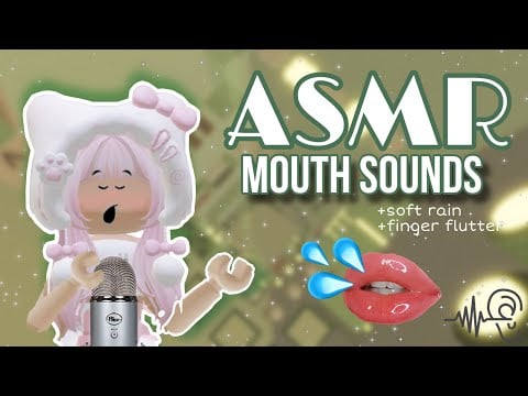 Roblox ASMR ~ Intense mouth sounds + Soft rain sounds + finger flutter || RAINFOREST TOWER