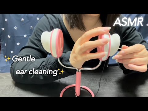 【ASMR】綿棒を使って優しく耳を大掃除👂🧹Use a cotton swab to gently clean your ears☺️