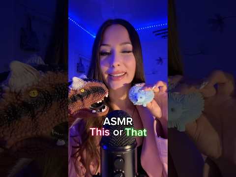 Team 🦖 or 🦔 ? #asmr #thisorthat #mouthsounds #lamatraca #asmrtriggers