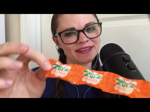 ASMR 🍊 FIZZY CANDY ZOTZ satisfying mouth sounds tongue soft spoken