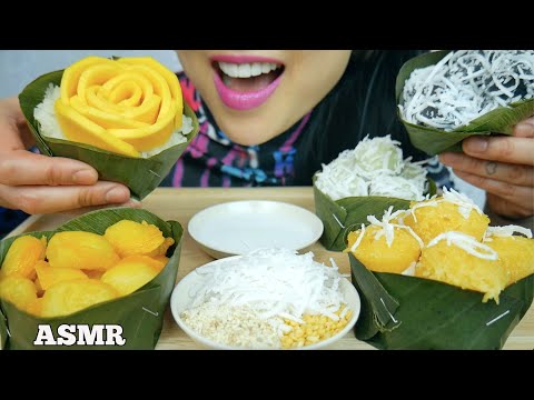 ASMR THAI DESSERT PLATTER  ชนมไทย (SOFT RELAXING EATING SOUNDS) NO TALKING | SAS-ASMR