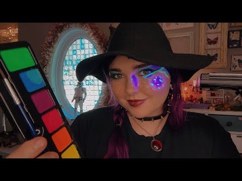 Witchy friend does your makeup for black light party! 