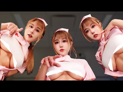 ASMR Hot Girl Nurse Close to You Ear Eating & Mouth Sound | Ear Massage Role Play