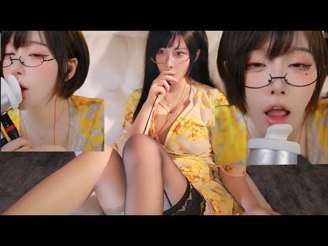 ASMR relax shop I  颜艺 微表情 口腔音 吃脑髓 弹舌 耳语💖❤️💓