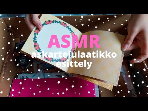 ASMR SUOMI ASKARTELULAATIKKO ESITTELY // aggressiivisia triggereitä // tapping, crinkles, whisper…