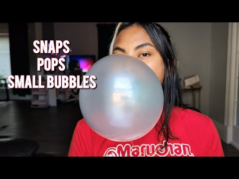 ASMR Chewing Gum , Small Bubbles , Big Bubbles And Everything In Between