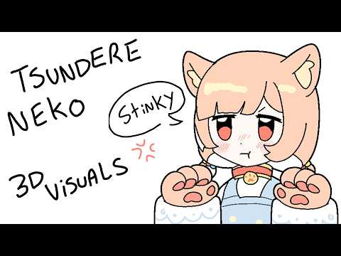 tsundere neko takes care of meowster 🐱 3D visual roleplay ♡