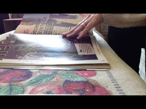 ASMR magazine page turning, no talking