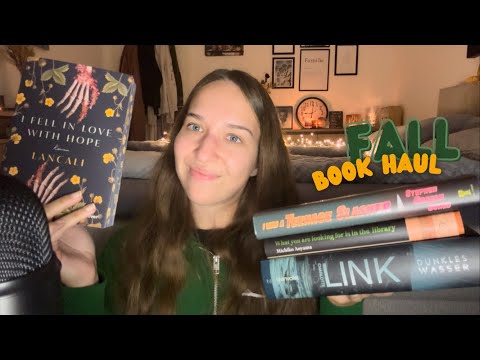 ASMR Fall Book Haul 🌲📚✨ (Book Triggers, Page Turning, Paper Sounds, Whisper Ramble)