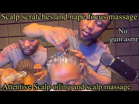 ASMR ✨relaxing super attentive scalp and nape massage will put you to sleep