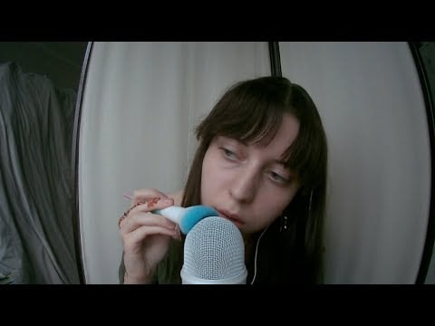 ASMR| Mic brushing & soothing mouth sounds| Кисточка & успокаивающие звуки рта