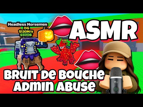 ASMR Français • BRUIT DE BOUCHE RELAXANT ET ADMIN ABUSE SUR STEAL A BRAINROT ROBLOX ! (OG)