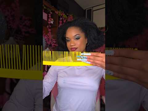 ASMR Hair brushing and styling 😳😱 #hairstyle #tutorial #hair #asmr  #shorts #hairtok #fast